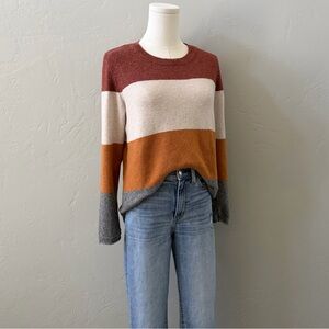 PINQUE Gina Colorblock Sweater Medium Knit Stripe